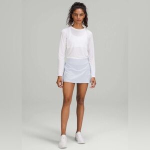 Lululemon Athletica White and Light Blue Skort